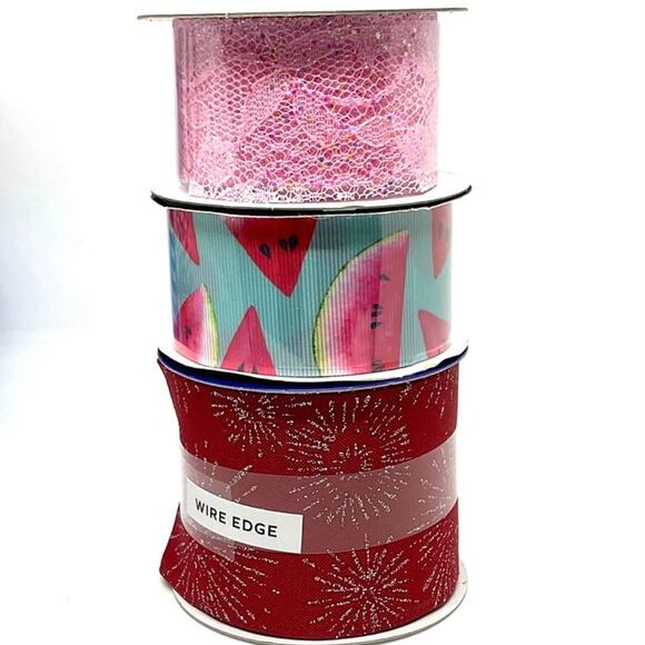 Arts & Craft -Mixed Bundle of Ribbons (10 Lot Mixed Prints) - Picture 3 of 5